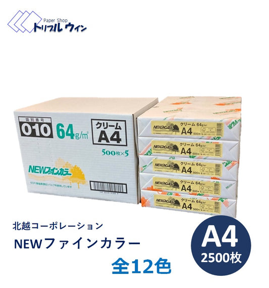 NEWファインカラー A4 2,500枚(500枚×5冊)-Triple Win